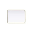 Elegant Decor Contour Metal Rectangle Mirror 24X32