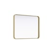 Elegant Decor Contour Metal Rectangle Mirror 24X32