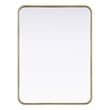 Elegant Decor Contour Metal Rectangle Mirror 24X32