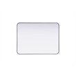 Elegant Decor Contour Metal Rectangle Mirror 24X32
