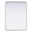 Elegant Decor Contour Metal Rectangle Mirror 24X32