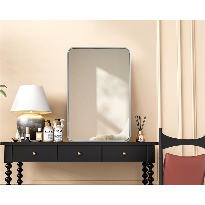 Elegant Decor Contour Metal Rectangle Mirror 24X36