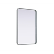 Elegant Decor Contour Metal Rectangle Mirror 24X36