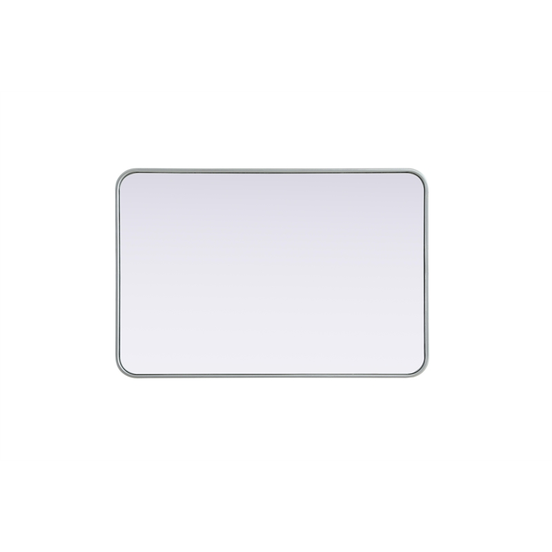 Elegant Decor Contour Metal Rectangle Mirror 24X36