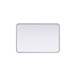 Elegant Decor Contour Metal Rectangle Mirror 24X36