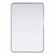 Elegant Decor Contour Metal Rectangle Mirror 24X36