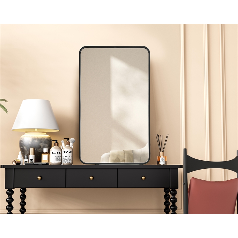 Elegant Decor Contour Metal Rectangle Mirror 24X40