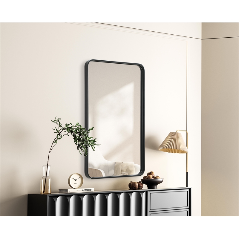 Elegant Decor Contour Metal Rectangle Mirror 24X40