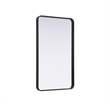 Elegant Decor Contour Metal Rectangle Mirror 24X40