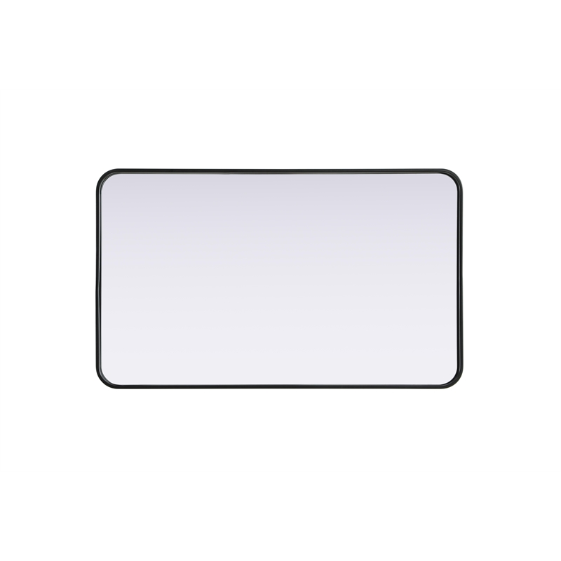 Elegant Decor Contour Metal Rectangle Mirror 24X40