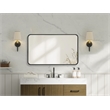 Elegant Decor Contour Metal Rectangle Mirror 24X40
