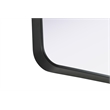 Elegant Decor Contour Metal Rectangle Mirror 24X40