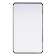 Elegant Decor Contour Metal Rectangle Mirror 24X40