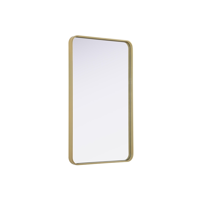 Elegant Decor Contour Metal Rectangle Mirror 24X40