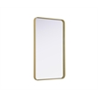 Elegant Decor Contour Metal Rectangle Mirror 24X40