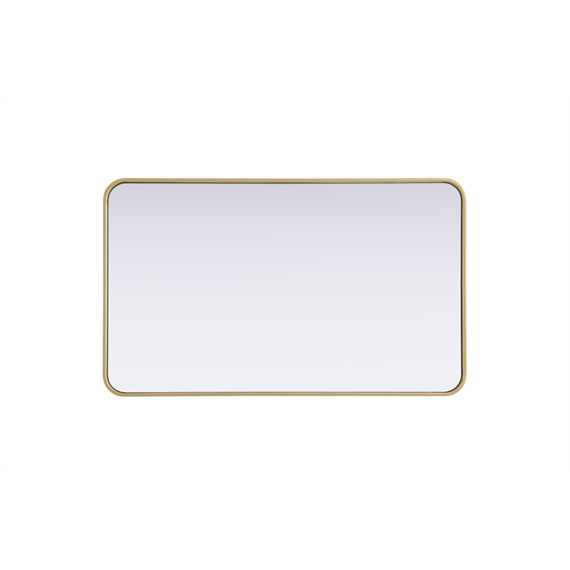 Elegant Decor Contour Metal Rectangle Mirror 24X40