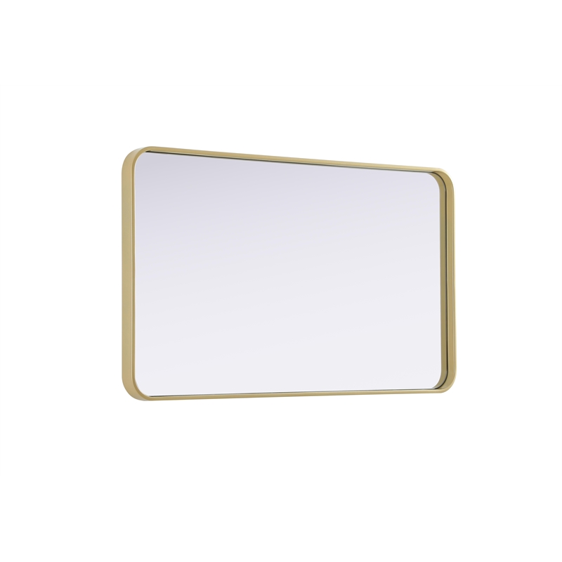 Elegant Decor Contour Metal Rectangle Mirror 24X40