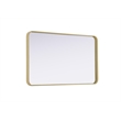 Elegant Decor Contour Metal Rectangle Mirror 24X40