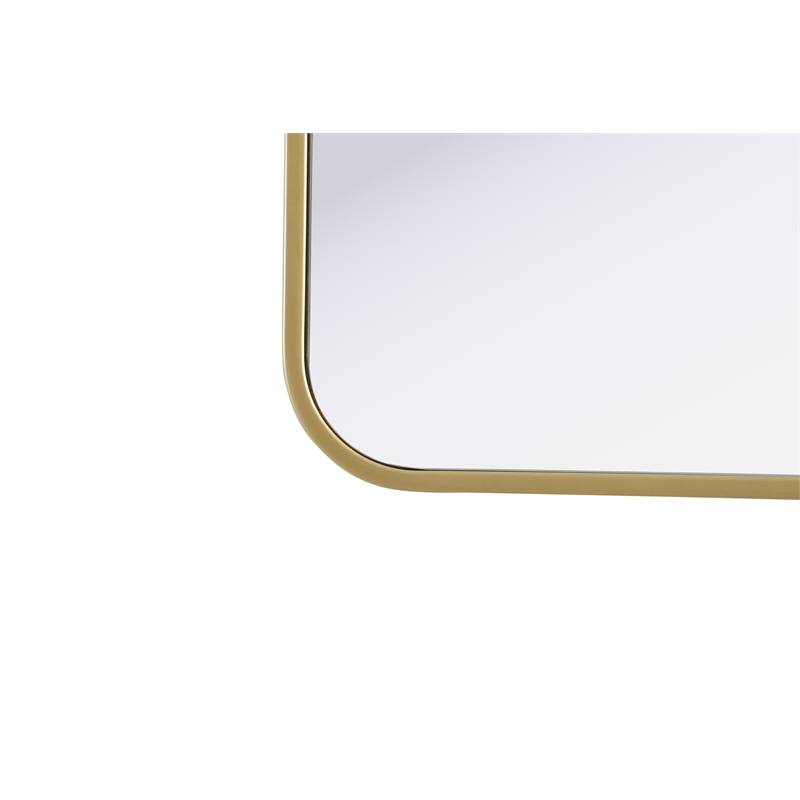Elegant Decor Contour Metal Rectangle Mirror 24X40