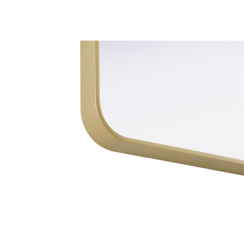 Elegant Decor Contour Metal Rectangle Mirror 24X40