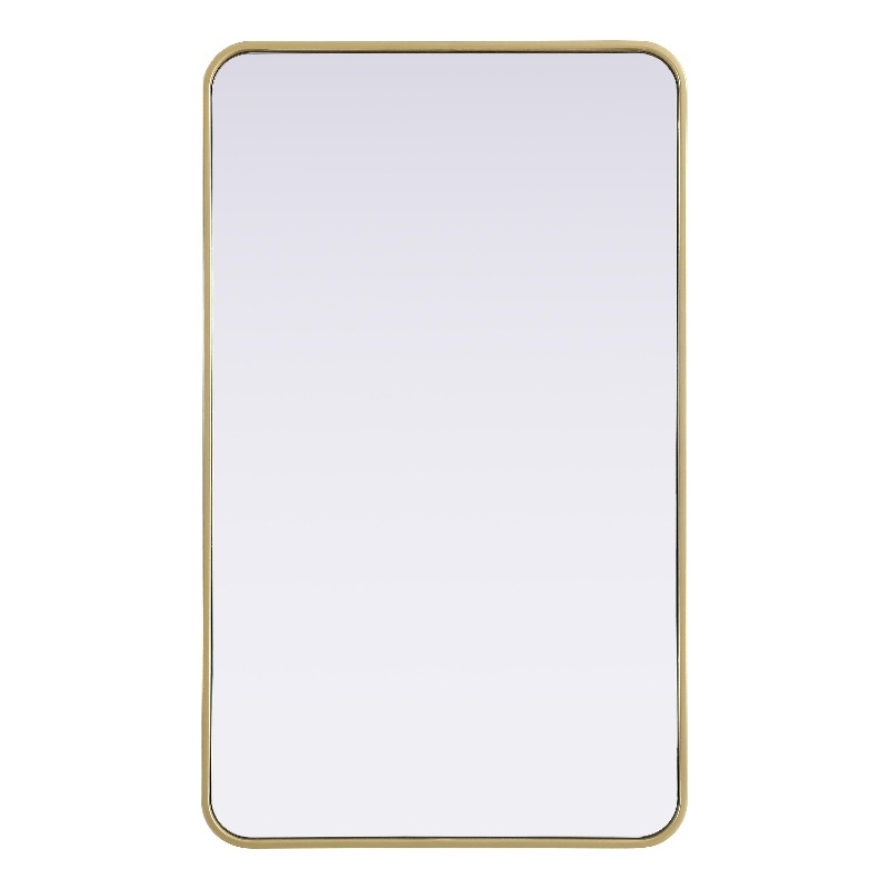 Elegant Decor Contour Metal Rectangle Mirror 24X40