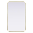 Elegant Decor Contour Metal Rectangle Mirror 24X40