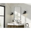 Elegant Decor Contour Metal Rectangle Mirror 24X40