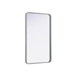 Elegant Decor Contour Metal Rectangle Mirror 24X40