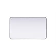 Elegant Decor Contour Metal Rectangle Mirror 24X40