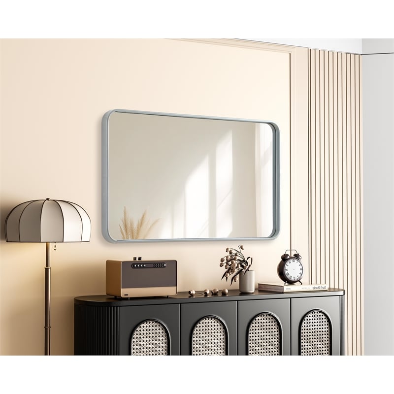Elegant Decor Contour Metal Rectangle Mirror 24X40