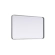 Elegant Decor Contour Metal Rectangle Mirror 24X40