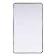 Elegant Decor Contour Metal Rectangle Mirror 24X40