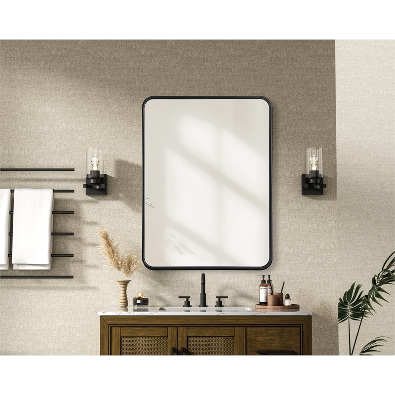 Elegant Decor Contour Metal Rectangle Mirror 27X36