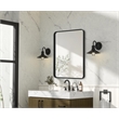 Elegant Decor Contour Metal Rectangle Mirror 27X36