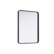Elegant Decor Contour Metal Rectangle Mirror 27X36