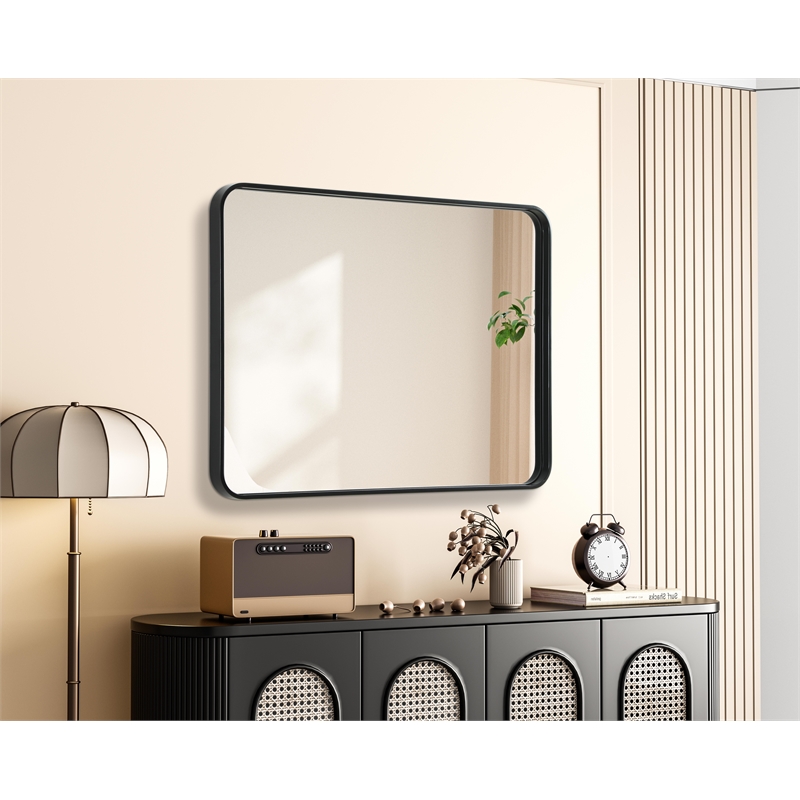 Elegant Decor Contour Metal Rectangle Mirror 27X36