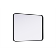 Elegant Decor Contour Metal Rectangle Mirror 27X36