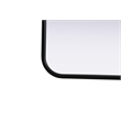 Elegant Decor Contour Metal Rectangle Mirror 27X36