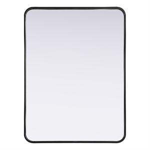 Elegant Decor Contour Metal Rectangle Mirror 27X36&quot Black