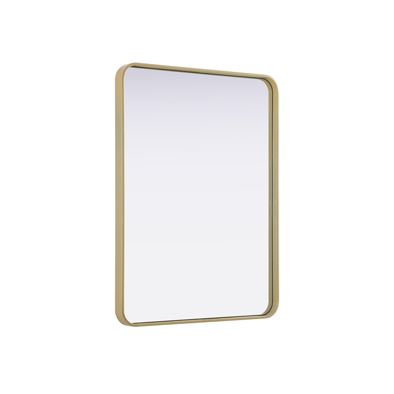 Elegant Decor Contour Metal Rectangle Mirror 27X36