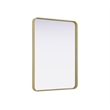 Elegant Decor Contour Metal Rectangle Mirror 27X36