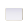 Elegant Decor Contour Metal Rectangle Mirror 27X36