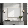 Elegant Decor Contour Metal Rectangle Mirror 27X36