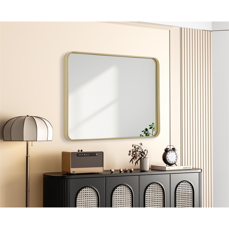 Elegant Decor Contour Metal Rectangle Mirror 27X36
