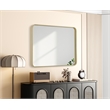 Elegant Decor Contour Metal Rectangle Mirror 27X36