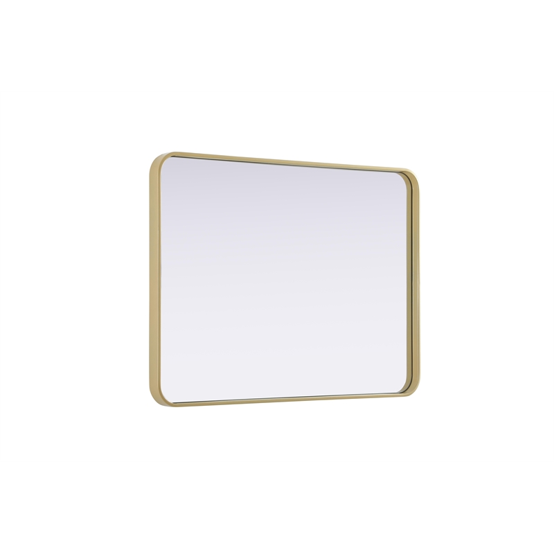Elegant Decor Contour Metal Rectangle Mirror 27X36
