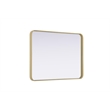 Elegant Decor Contour Metal Rectangle Mirror 27X36