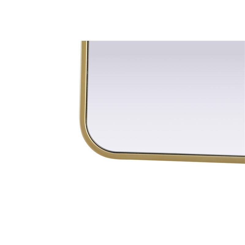 Elegant Decor Contour Metal Rectangle Mirror 27X36