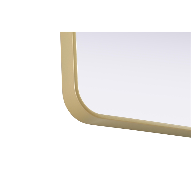 Elegant Decor Contour Metal Rectangle Mirror 27X36