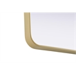 Elegant Decor Contour Metal Rectangle Mirror 27X36